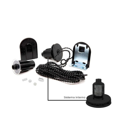 [TRO01041PN] *Sistema PLUS 41 mm Color: NEGRO - 10 Kgs 9m2 - c/ 5 mts cadena